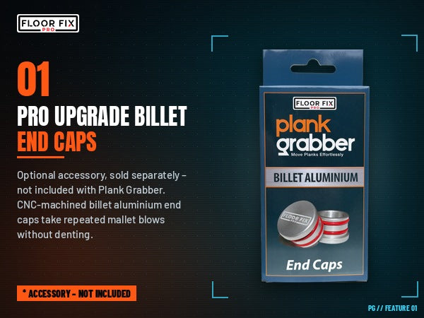 Chargez l'image dans la visionneuse de la galerie, Embouts en aluminium usiné Plank Grabber™ Premium — Lot de 2
