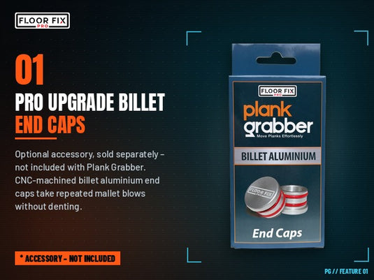 Embouts en aluminium usiné Plank Grabber™ Premium — Lot de 2