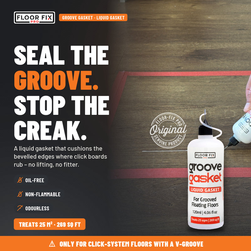 Chargez l'image dans la visionneuse de la galerie, Groove Gasket – Joint liquide pour sols clipsables qui grincent
