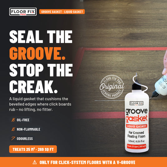 Groove Gasket – Joint liquide pour sols clipsables qui grincent