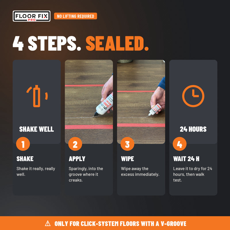 Chargez l'image dans la visionneuse de la galerie, Groove Gasket – Joint liquide pour sols clipsables qui grincent
