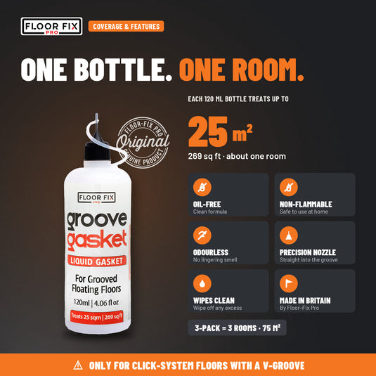 Groove Gasket – Joint liquide pour sols clipsables qui grincent