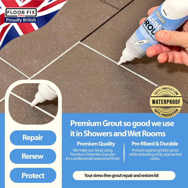 Chargez l'image dans la visionneuse de la galerie, Twist &amp; Grout - Tile Grout Revive And Restore Kit - Floor Fix Pro Loose Tile &amp; Hollow Floor Adhesive

