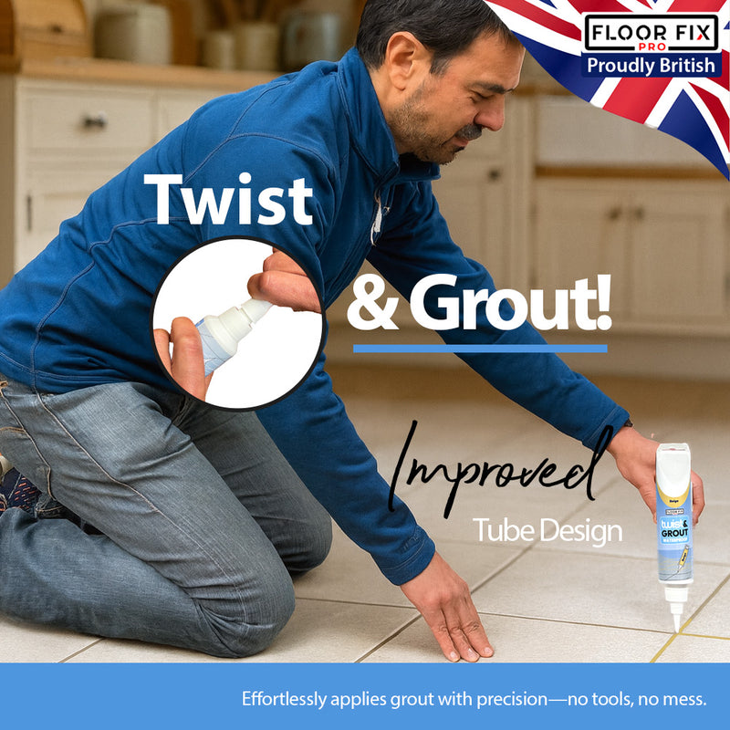 Chargez l'image dans la visionneuse de la galerie, Twist &amp; Grout - Tile Grout Revive And Restore Kit - Floor Fix Pro Loose Tile &amp; Hollow Floor Adhesive
