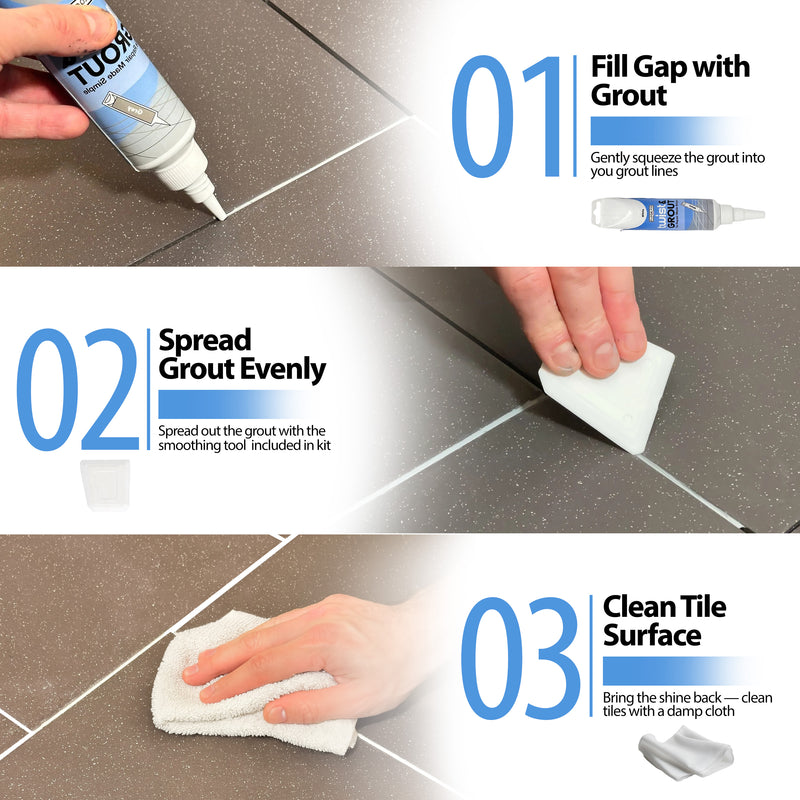 Chargez l'image dans la visionneuse de la galerie, Twist &amp; Grout - Tile Grout Revive And Restore Kit - Floor Fix Pro Loose Tile &amp; Hollow Floor Adhesive
