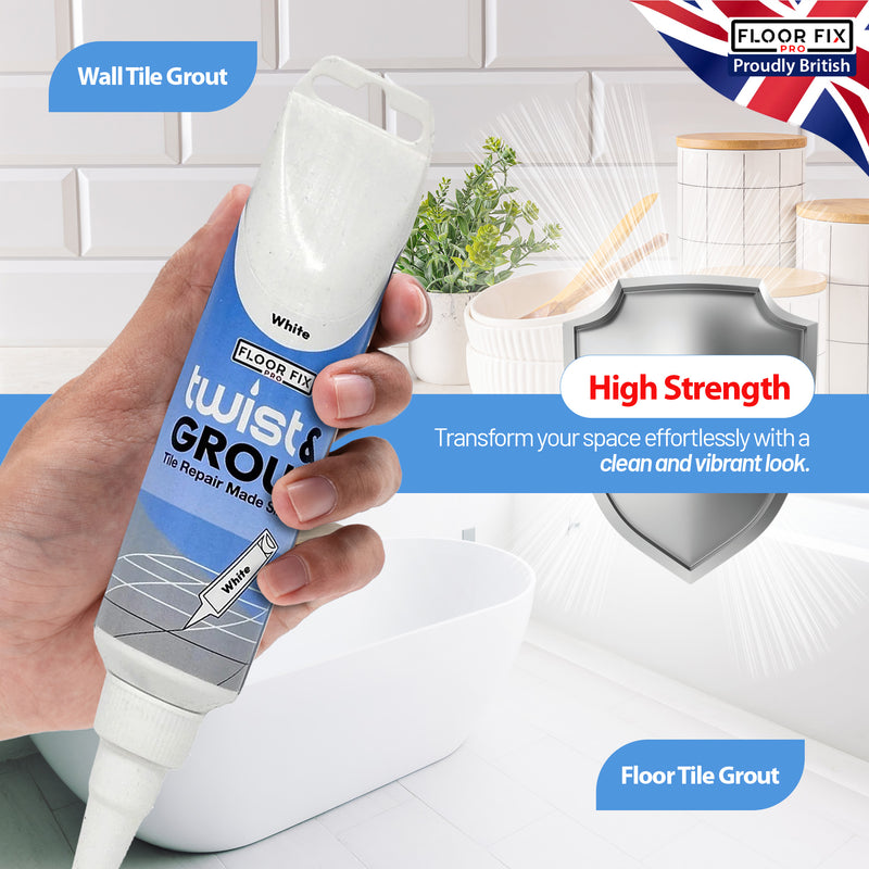Chargez l'image dans la visionneuse de la galerie, Twist &amp; Grout - Tile Grout Revive And Restore Kit - Floor Fix Pro Loose Tile &amp; Hollow Floor Adhesive
