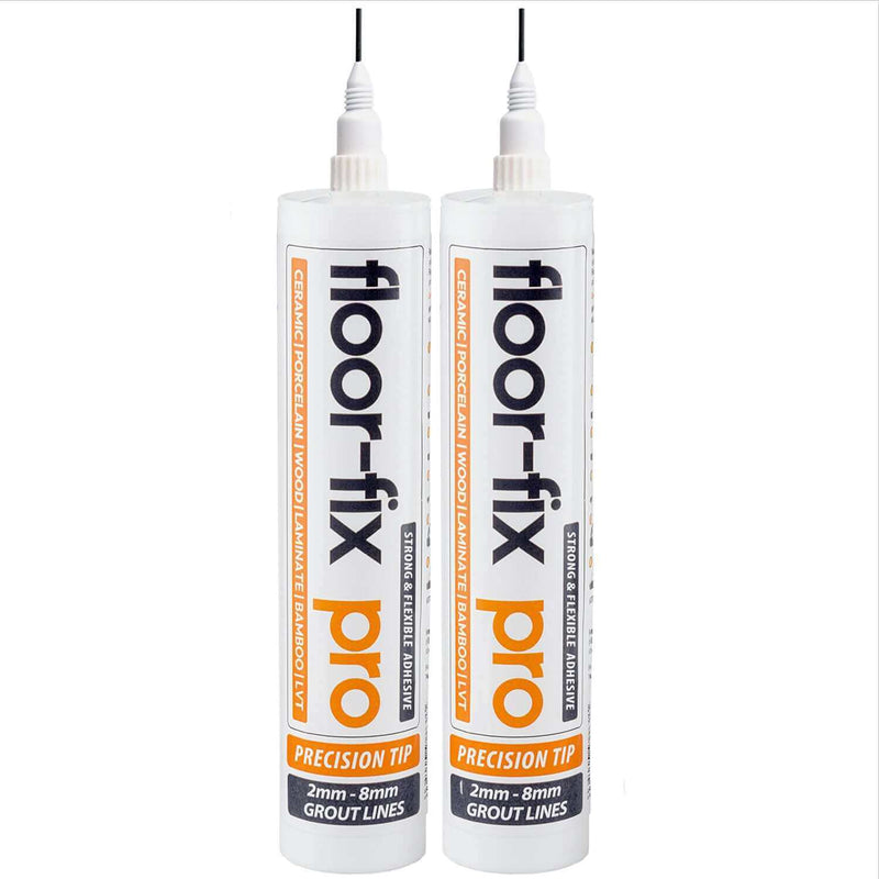 Chargez l&#39;image dans la visionneuse de la galerie, Floor Fix Pro Floor-Fix Pro 300ml -Fix Loose Tiles &amp; Hollow Wood Floors Floor-Fix Pro is a super strength, low viscosity bonding adhesive for repairing loose or hollow tiles and creaky wood floors. To fix loose tiles simply drill a hole in the grout lines
